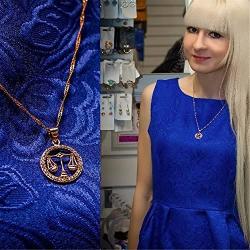 Uloveido Rose Gold Cubic Zirconia 12 Zodiac Constellation Pendant Necklace Birthday Gift N1047