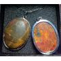 1 Pcs 2 Beautiful Jewelry Hand Carved Gemstone Picasso Jasper in Sliver Frame Pendant with Silver Chain Necklace 50mm (Picasso Jasper) 1 Pcs 2 Beautiful Jewelry Hand Carved Gemstone Picasso Jasper in Sliver Frame Pendant with Silver Chain Necklace 50mm (Picasso Jasper)