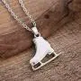 3D Adorable Ice Skate Charm Double-sided Pendant Necklace For Girls women
