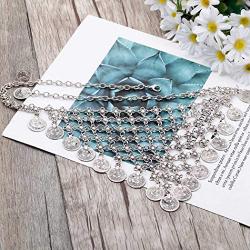 Victray Boho Layered Necklaces Tassel Summer Beach Pendant Necklace Chains Fashion Jewelry for Women and Girls