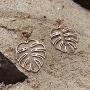 Coconut Palm Leaf Earrings Tropical Monstera Leaf Dangle Drop Earrings for Women Girls Jewelry Decor