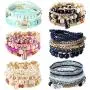 sailimue 6 Sets Bohemian Stackable Bead Bracelets for Women Men Multilayered Stretch Bangles Bracelet Set Boho Multicolor Jewelry … sailimue 6 Sets Bohemian Stackable Bead Bracelets for Women Men Multilayered Stretch Bangles Bracelet Set Boho Multicolor Jewelry …
