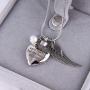 Personalized Customizable Urn Necklace for Ashes Stainless Steel Cremation Jewelry With Heart Angel Wing Memorial Pendant
