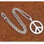 2Pcs Peace Sign Pendant Necklace for Women Men 1960s 1970s Hippie Party Accessories Leather Costume Pendant Necklace