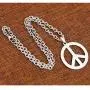 Peace Sign Necklace Earrings Set for Women 1960s 1970s Hippie Party Accessories Pendant Necklace