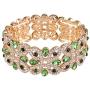 EVER FAITH Womens Crystal Elegant Wedding Knot Tear Drop Elastic Stretch Bracelet