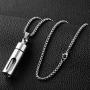 HZMAN Stainless Steel Glass Container Tube Urn Keepsake Cremation Ashes Memorial Pendant Necklace