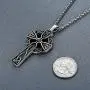 Aoiy Mens Stainless Steel Large Celtic Cross Irish Knot Pendant Necklace, 24'' Link Chain, aap011 Aoiy Mens Stainless Steel Large Celtic Cross Irish Knot Pendant Necklace, 24'' Link Chain, aap011