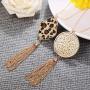Hicarer 5 Pieces Tassel Long Necklaces for Women Knot Disk Tassel Statement Sweater Chain Necklace Set