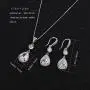 AMYJANE Elegant Jewelry Set for Women - Silver Teardrop Clear Cubic Zirconia Crystal Rhinestone Drop Earrings and Necklace Bridal Jewelry Sets Best Gift for Bridesmaids AMYJANE Elegant Jewelry Set for Women - Silver Teardrop Clear Cubic Zirconia Crystal Rhinestone Drop Earrings and Necklace Bridal Jewelry Sets Best Gift for Bridesmaids