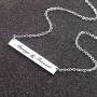 ZUNON Necklace Engraved Always & Forever Wedding Anniversary Bar Necklaces Girlfrined Charm Pendant