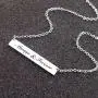 ZUNON Necklace Engraved Always & Forever Wedding Anniversary Bar Necklaces Girlfrined Charm Pendant