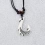 KEYCHIN Maori Fishhook Bone Pendant Jewellery Hawaiian Hand Carved Bone Fish Hook Necklace New Zealand Ethnic Tribal Style Gift for Men