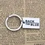KUIYAI Back The Blue Keychain Blue Lives Matter Keychain Police Support Gift