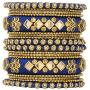 Aheli Ethnic Handmade Silk Thread Faux Stone Studded Bangle Set Chuda Indian Wedding Wear Fashion Jewelry for Women