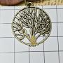 SIVITE Vintage Bronze Tree of Life with Wood Pendant Necklace Long Leather Chain Wooden Necklace for Women Girls