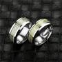 Fashion Titanium Stainless Steel Luminous Rings Glow in The Dark Pianos Five-Line Music Note Rings Wedding Promise Jewelry Gift for Men Women Rings