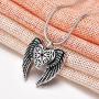 COCO Park Eagle Wing Love Heart Cremation Jewelry Memorial Urn Pendant Ashes Keepsake Necklace