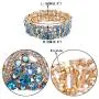 EVER FAITH Austrian Crystal Art Deco Wave Bridal Elastic Stretch Bracelet EVER FAITH Austrian Crystal Art Deco Wave Bridal Elastic Stretch Bracelet