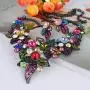 EVER FAITH Austrian Crystal Spring Floral Leaves Plant Cluster Multicolor Jewelry Set EVER FAITH Austrian Crystal Spring Floral Leaves Plant Cluster Multicolor Jewelry Set