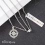 DOLLRINBOY Stainless Steel Magnetic Couple Necklaces for Women Men Girl Boyfriend Adjustable Handmade Jewelry