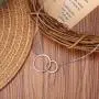 EVER FAITH Double Circles Necklace Sterling Silver Infinity Interlocking Friendship Sister Mother Daughter Necklace