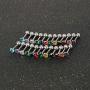 12 Pairs CZ Ear Stud Mixed Colors Cartilage Earrings Set Stainless Steel Barbell Studs Earrings Helix Tragus Piercing