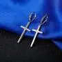Sllaiss 925 Sterling Silver Dangle Cross Earrings for Womens Men Hinged Hoop Cross Earrings Huggie Drop Piercing Sllaiss 925 Sterling Silver Dangle Cross Earrings for Womens Men Hinged Hoop Cross Earrings Huggie Drop Piercing