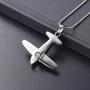 memorial jewelry Birthstone Personalized Airplane Mens Cremation Ashes Jewelry Initial Necklace