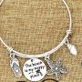 Kivosliviz Beach Bracelet My Happy Place Bracelet Bangle Beach Theme Gifts for Beach Lovers Beach Jewelry Ocean Bracelets Life Better Beach Bracelet for Beach Lover