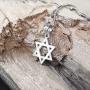 Honolulu Jewelry Company Sterling Silver Jewish Star of David Necklace Pendant with 18'' Box Chain