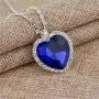 AILUOR Titanic Heart of The Ocean Neckalce, Royal Blue Crystal Created Sapphire Pendant with Silver Plated Necklace Jewelry AILUOR Titanic Heart of The Ocean Neckalce, Royal Blue Crystal Created Sapphire Pendant with Silver Plated Necklace Jewelry