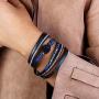FANCY SHINY Leather Wrap Bracelet Boho Cuff Bracelets Crystal Bead Bracelet with Magnetic Clasp Jewelry Gifts for Women Teen Girls