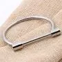 QEPOL Stainless Steel D Shape Bar Screw Shackle Horseshoe Novelty Fashion Bangle Bracelet Jewelry Unisex Couple gift QEPOL Stainless Steel D Shape Bar Screw Shackle Horseshoe Novelty Fashion Bangle Bracelet Jewelry Unisex Couple gift