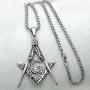 Ahappy-Gold Filled Sculpture Freemasonry Masonic Mason Pendant Necklace 19.68'' 23.6'' 27.55'' 31.5'' N282