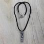 NOVICA Mens .925 Sterling Silver Pendant Necklace with Black Leather Cord, 20'', Bold Dragon