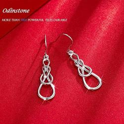Silver Earrings for Women, 925 Sterling Silver Celtic Drop Earrings Jewelry Gifts for Mother Wife & Girlfriend