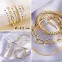 IFKM 6 PACK (24 PCS) Boho Gold Chain Bracelets Set for Women Girls, 14K Gold Plated Multiple Layered Stackable Open Cuff Wrap Bangle Adjustable Link Italian Cuban Jewelry for Women Girls Gift IFKM 6 PACK (24 PCS) Boho Gold Chain Bracelets Set for Women Girls, 14K Gold Plated Multiple Layered Stackable Open Cuff Wrap Bangle Adjustable Link Italian Cuban Jewelry for Women Girls Gift