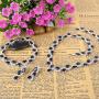 EVER FAITH Silver-Tone Zircon Wedding S-Shaped Necklace Earrings Bracelet Set