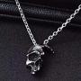 Punk Style Cool Mens Women Stainless Steel Skeleton Halloween Skull Coffin Pendant Necklace