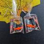 Fashion Funny Creative Koi Fish goldfish Water Bag Dangle Earrings Cute Handmade Earrings Womens Charm Jewelry Gift 4 pairs