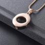 Stainless Steel Circle Cremation Pendant Memorial Necklace Ashes Holder Urn Keepsake