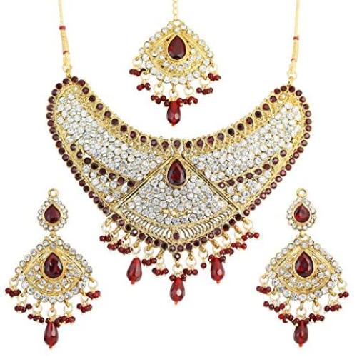 Touchstone Indian Bollywood Handcrafted Traditional Royal Mughal Kundan Polki Meenakari Enamel Colorful Wedding Designer Jewelry Long Necklace Set in Gold and Silver Tone for Women.