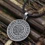 MLARK Handcrafted Norse Vikings Runes Amulet Pendant Celtic Pagan Pewter Viking Talisman Gift Necklace Jewelry for Men Unisex
