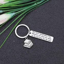 CYTING Emily Bronte Quote Hes More Myself Than I Am Inspirational Keychain Literature Gift for Book Lovers Teachers Librarians