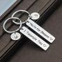 TOGON Couple Keychains I Tolerate You Keychain Youre The Okayest Boyfriend Girlfriend Jewelry Friend Gifts for Him and Her,Valentines Day Birthday Gifts