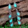 D.Rosse Unique Indian Ethnic Long Retro Turquoise Link Teardrop Dangle Drop Earrings Boho Gypsy Geometric Waterdrop Vintage Silver Stud Earrings for Women Girls Statement Jewelry D.Rosse Unique Indian Ethnic Long Retro Turquoise Link Teardrop Dangle Drop Earrings Boho Gypsy Geometric Waterdrop Vintage Silver Stud Earrings for Women Girls Statement Jewelry