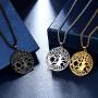 Beautlace Tree of Life Necklace Silver/18K Gold/Black Gun Plated Family Trees Pendant Charm Jewelry Gifts for Men/Women Girls