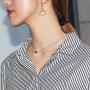 CISHOP Sterling Silver Ball Necklace Simple Polished Dot Pendant Necklace for Women