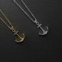 AK-SHIP Anchor Necklace, Newest Shape Design with High-Grade Stainless Steel 18inch【Pack of 2 | Golden & Silver 】